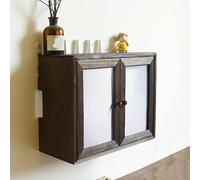 Soporte para enrutador WiFi montado en la pared, caja de almacenamiento para módem que ahorra espacio para el hogar, estante de enrutador nized (marrón, 36 x 15 x 28 cm)