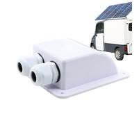 Soporte para entrada de cable solar - 11,1 x 9,2 x 3,9 cm, prensaestopas, conector de cable de extensión solar, soporte impermeable y resistente a los rayos UV para todo tipo de cables | Ins