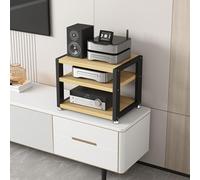 Soporte para equipo de alta fidelidad, gabinetes para equipos de alta fidelidad, gabinete estéreo de escritorio de 3 niveles, gabinete de audio HiFi, pequeño soporte para medios audiovisuales, estan