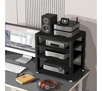 Soporte para equipo de alta fidelidad, gabinetes para equipos de alta fidelidad, gabinete estéreo de escritorio de 3 niveles, gabinete de audio HiFi, pequeño soporte para medios audiovisuales, estan