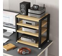 Soporte para equipo de alta fidelidad, gabinetes para equipos de alta fidelidad, gabinete estéreo de escritorio de 3 niveles, gabinete de audio HiFi, pequeño soporte para medios audiovisuales, estan