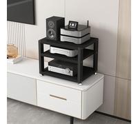 Soporte para equipo de alta fidelidad, gabinetes para equipos de alta fidelidad, gabinete estéreo de escritorio de 3 niveles, gabinete de audio HiFi, pequeño soporte para medios audiovisuales, estan