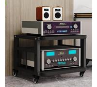Soporte para equipos de alta fidelidad, soporte para medios audiovisuales pesados, carrito de almacenamiento móvil, estante para equipos de alta fidelidad, estantes ajustables, gabinete de audio est