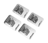 Soporte para Escoba de Fregona, Acero Inoxidable, Resistente a la Corrosión, Resistente, 4 Piezas, Soporte Ligero para Pinza de Fregona, Plateado con Gancho para Balcón