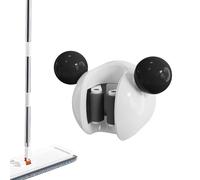 Soporte para escobas de pared con forma de oso, estante de herramientas de limpieza multifuncional, organización del hogar para baño, cocina