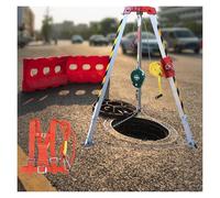 Soporte para espacios reducidos, pozos profundos y ejes: tracción y recuperación con cabrestante de patas retráctiles y características seguras para una s eficiente