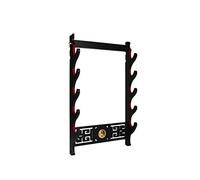 Soporte para espadas Katana para pared, 5 niveles, icono de Tai Chi de terciopelo, soporte acolchado para Katana Samurai, soporte para espada Wakizashi