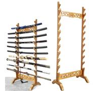 Soporte para Espadas, Soporte para katanas de 5 a 12 Niveles, Soporte de Madera para Espadas, colgadores de Espadas samurái, Soporte para sables de luz, Gancho de Pared para katanas, Soporte