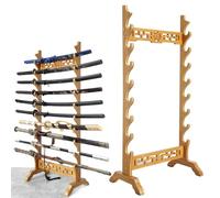 Soporte para Espadas, Soporte para katanas de 5 a 12 Niveles, Soporte de Madera para Espadas, colgadores de Espadas samurái, Soporte para sables de luz, Gancho de Pared para katanas, Soporte