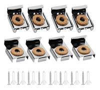 Soporte para Espejo Cuadrado,8 piezas Soporte Espejo Pared,Clips de Espejo de Metal con Resorte con 8 juegos de Pasadores y Tornillos para Instalar Espejos de Baño,Espejos de Cosmética