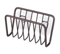 Soporte para esponja de cocina con ventosa para fregadero, cesta de drenaje de metal para mantener la esponja seca y organizada (cobre)