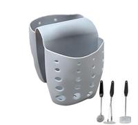 Soporte para esponja Sink - Cesta de drenaje doble para fregadero, soporte para esponja, agujeros de drenaje, organizador sin costuras con agujeros de drenaje, cesta de drenaje, colador flexible para