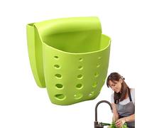 Soporte para esponja Sink - Cesta de drenaje doble para fregadero, soporte para esponja, agujeros de drenaje, organizador sin costuras con agujeros de drenaje, cesta de drenaje, colador flexible para