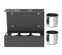 Soporte para espray de grasa montado en la pared, para tractor, grasa, garaje, organizador de grasa, rack, tractor con cartucho de repuesto y soporte para tubos, vaso de extraíble para el garaje