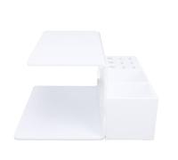 Soporte para Estante de Almohada de Extensión de Pestañas, Suministros de Maquillaje de Pestañas Profesionales, Gabinete de Exhibición, Banco de Trabajo, Organizador de (WHITE)