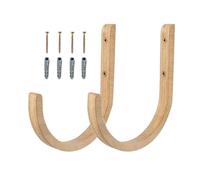 Soporte para Esterilla de Yoga - 2 Piezas de Madera con Tornillos,Soporte para Accesorios de Yoga y Esterilla,Organizador de Material Fitness para Bandas de Resistencia Rodillo de Espuma y Cuerda de