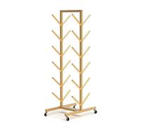 Soporte para Esterilla de Yoga, Carrito móvil con Ruedas para Almacenamiento de esterillas de Yoga, Expositor Independiente de 4, 5, 6 o 7 Niveles para casa, Gimnasio, Garaje, guardería y es