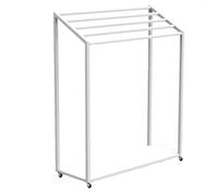 Soporte para esterilla de yoga, estante móvil con ruedas giratorias y organizador de toallas, soporte de almacenamiento que ahorra espacio para estudio de yoga y gimnasio en casa,