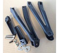 Soporte para estriberas traseras de Pasajero en Color Negro y Plateado Compatible con Yamaha YZF R1 2004-2008