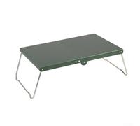 Soporte para estufa de camping, mesa plegable de aleación de aluminio para senderismo, cocina portátil al aire libre, soporte compacto de gas para mochileros con diseño antideslizante (verde)