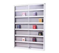 Soporte para exhibición de cigarrillos, divisor de soporte para cigarrillos con puertas corredizas de acrílico, bandeja para empujar cigarrillos de aluminio con cerradura, organizador de gabinete mino