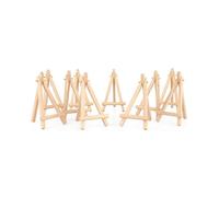 Soporte para exhibición de obras de arte, mini caballete de madera de pino natural para uso versátil, construcción ligera, superficie pintab