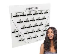 Soporte para extensiones de cabello, liso Materia acrílico, separador de pelo, soporte de extensión de pelo, placa de injerto con clip para postizos, salón profesional y hogar