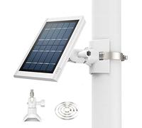 Soporte para exterior para panel solar de anillo y panel solar súper anillo, se adapta a postes de 5 a 20 cm, árbol, riel cilíndrico, tubo de drenaje, no requiere perforación (blanco, 1 paquete)