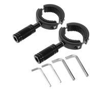 Soporte para Faro LED de Motocicleta, Extensión de Aluminio Negro, 2 Juegos | Montaje para Faro Auxiliar, Abrazaderas para Tubo, Instalación Rápida, Protección Estable, Uso Nocturno