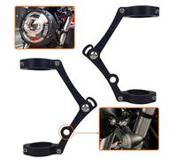 Soporte para faros delanteros de motocicleta de 51 a 54 mm, color negro, tubo de horquilla CNC, soporte de montaje lateral para la mayoría de motocicletas, soporte para lámpara de cabeza, Cafe Racer,