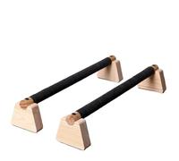 Soporte para flexiones Barra de flexiones Street Fitness con mango grueso madera maciza, antideslizante, for ejercicios en casa(50cm)