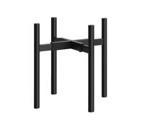 Soporte para Flores Ajustable, Soporte Plantas Interior, Soporte Para Plantas De Metal, para Plantas Interiores y Exteriores, Exhibición De Flores, Negro, para Macetas de 21-35 cm, Fácil de Montar