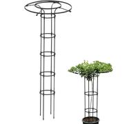 Soporte para flores de vid al aire libre, obelisco de jardín de metal para soporte vertical de plantas trepadoras, ideal para jardines y patios