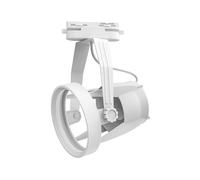 Soporte para foco de riel, ajustable, E27 PAR30, compatible con uso comercial y doméstico, blanco.