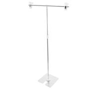 Soporte para Fondo Fotográfico de Mesa Ajustable en Acero Inoxidable | Montaje Rápido sin Ensamblaje, Diseño en T Plegable, Acabado Blanco Mate, para Fotos de Productos y Alimentos