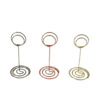 Soporte para Fotos 10 Uds. Portatarjetas de Metal for mesa de boda, soporte for letrero con nombre y número for boda, fiesta de cumpleaños, decoración del hogar, soporte con Clip for fotos(85mm Round,
