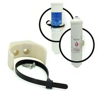 Soporte para frigorífico, filtro de agua, juego de montaje, abrazadera, clips de sujeción, montaje rápido con cierre de suspensión, compatible con filtros de agua de LG, Waterdrop, Samsung (1,