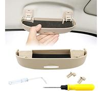 Soporte para Gafas de Sol de ABS para Mitsubishi Eclipse Cross 2018-2020 Caja de Almacenamiento para Gafas Visera Solar multifunción Organizador Interior (Normal/A/Beige)