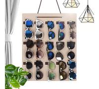 Soporte para gafas de sol para la pared, equipado con 15 compartimentos para una presentación vertical de fieltro, organizador de gafas de sol de pared, para mesita de noche, dormitorio, puerta de