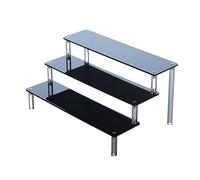 Soporte para gafas Expositor de gafas acrílico negro con forma marioneta mano, escalera almacenamiento varios niveles for relojes y joyas Organizador de gafas de sol(20cm)