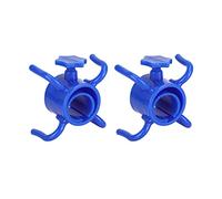 Soporte para Gancho para Colgar Sombrilla de Playa, 2 Piezas, Plástico, 4 Garras, Toalla, Sombrero, Gafas de Sol, con de Sujeción Roscado para Postes de Sombrilla (Azul)