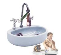 Soporte para grapas para fregadero - Dispensador de grapas | Organizador para grapas para lavabo | Clips, chinchetas portadispenser decoración para artículos de papelería | Dispensador de mesa para