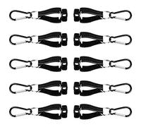 Soporte para Guantes 10 Piezas Clips de Guantes con Mosquetón de Metal para Guantes de Trabajo Tienda de Bricolaje Trabajo en el Jardín, Sujetador de Pinza de Seguridad(Negro)