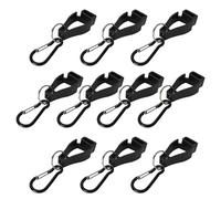 Soporte para guantes, 10 unidades, soporte para guantes de trabajo, clip de lona con mosquetón, multifunción, antipérdida, pinza ligera y práctica