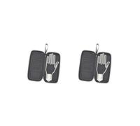 Soporte para guantes de golf, bolsa de almacenamiento para guantes de golf, regalo para teléfono para hombres y mujeres golfistas, Juego de 2 (negro), 13 cmx27 cmx5.5 cm