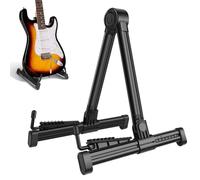Soporte para guitarra, soporte plegable para guitarra portátil, marco en A, ajustable, soporte universal en forma de A, soporte de guitarra negro, accesorios para guitarra acústica eléctrica