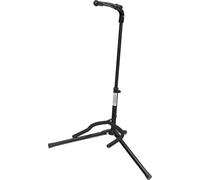 Soporte Para Guitarras Classic Cantabile GS-200F (plegable, para guitarra clásica, E-guitarra, E-bajo, banjo ajustable en altura de 57 a 75 cm, base de 52 x 30 cm, cierre de contacto de goma) negro