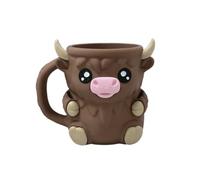 Soporte para helado de vaca Highland impreso en 3D, diseño divertido para taza de helado de 16 oz, regalo reutilizable