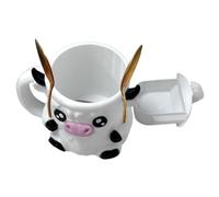 Soporte para helado de vaca Highland impreso en 3D, diseño divertido para taza de helado de 16 oz, regalo reutilizable