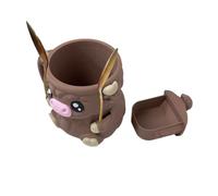 Soporte para helado de vaca Highland impreso en 3D, diseño divertido para taza de helado de 16 oz, regalo reutilizable